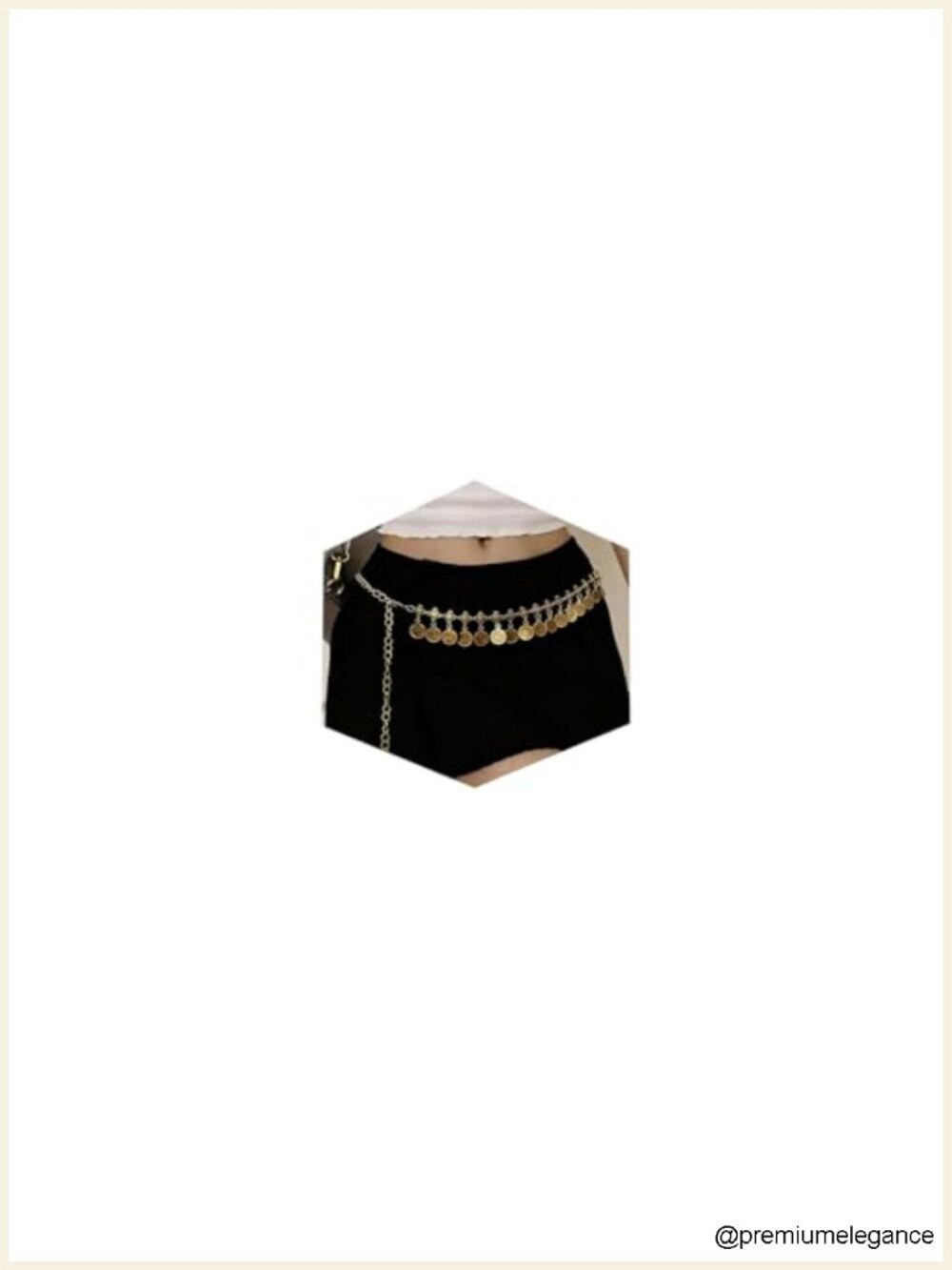 Gold Chain Belt Women Fashion Waist Chain Metal Layered Belly Belt Dress